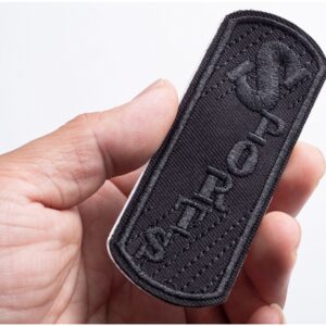 Апликация Sports черна, 9.3х3.5 см, с лепило