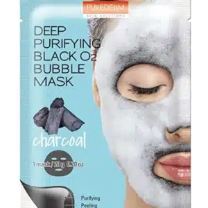 PUREDERM Deep Purifying Black O2 Bubble Mask Charcoal, Кислородна маска за лице, 19029