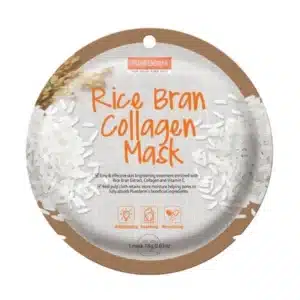 PUREDERM Rice Bran Collagen Mask, Маска за лице с оризови трици, 19045