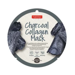 PUREDERM Charcoal Collagen Mask, Колагенова маска за лице с въглен, 19046