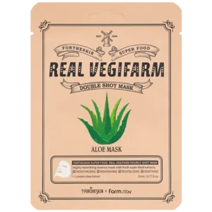FORTHESKIN SUPER FOOD REAL VEGIFARM DOUBLE SHOT MASK-Aloe, Маска за лице с алое, 21054