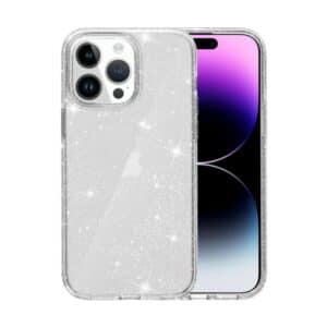 Силиконов кейс Shine 2 mm брокатен, За iPhone 16 Pro (6.3), Прозрачен, 21358