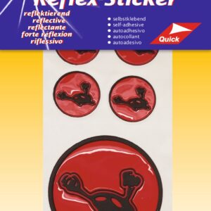 Самозалепващи се рефлекси фолиеви стикери – red alian, Kleiber, 61119, червен