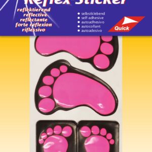 Самозалепващи се рефлекси фолиеви стикери – pink feet, Kleiber, 61144, розов