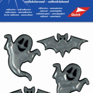 Самозалепващи се рефлекси фолиеви стикери – bat/ghost, Kleiber, 61174, сребрист