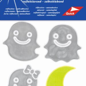Самозалепващи се рефлекси фолиеви стикери – ghost/moon, Kleiber, 61180, сребрист
