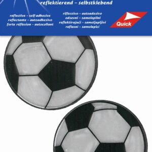 Самозалепващи се рефлекси фолиеви стикери – Football, 61185, 2 х 6.5 см, сребрист