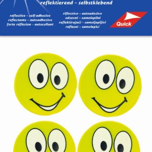 Самозалепващи се рефлекси фолиеви стикери – Happy Faces 61189, 4.8 см, жълт