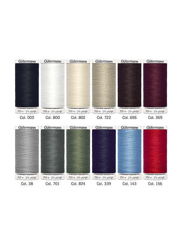 Комплект конци Gütermann Sew-all 250 м, 12 макари, 734001-1 4 Комплект конци Gütermann Sew-all 250 м, 12 макари, 734001-1 - Image 4