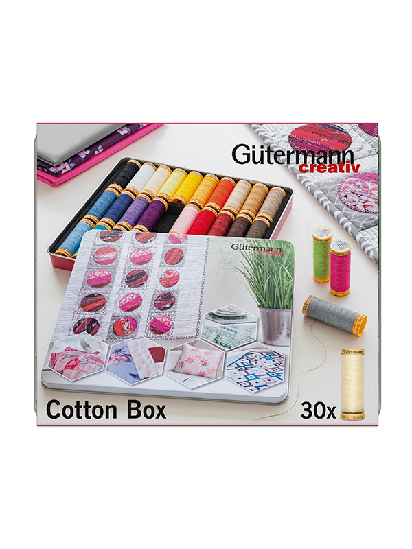 Кутия с памучни конци Gütermann Cotton 100 м, 30 макари, 799780 3 Кутия с памучни конци Gütermann Cotton 100 м, 30 макари, 799780 - Image 3