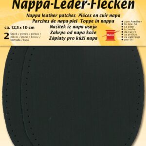 Лепенки от напа кожа за пришиване, Kleiber, 85004, черни, 2 бр.