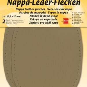 Лепенки от напа кожа за пришиване, Kleiber, 85007, бежови, 2 бр.