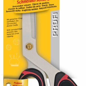 Шивашка ножица ProfiLine, назъбено острие, Kleiber, 92054, червена, 238 мм
