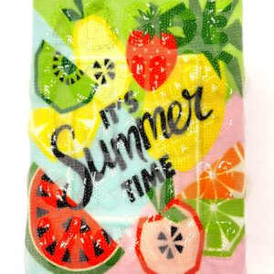 Апликация за пришиване IT’S SUMMER TIME върху тюл с пайети 15 х 19см