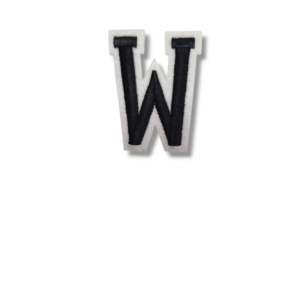 Апликация буква „W“, 5 х 4 см, с лепило