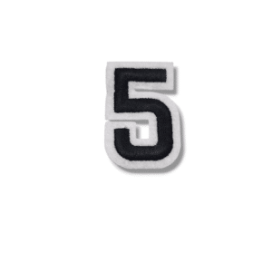 Апликация цифра 5, 4.5 х 3 см, с лепило