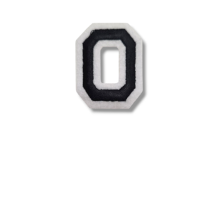 Апликация буква „O“, 5 х 4 см, с лепило