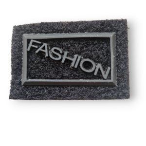 Апликация с гумен надпис FASHION върху велкро, 5х3.5 см, за пришиване