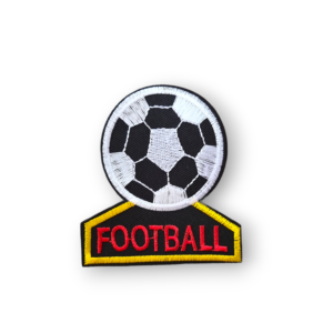 Апликация Футболна топка с надпис FOOTBALL, 8 х 7 см, с лепило