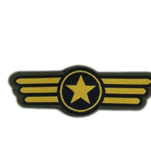 Апликация звезда с 3 черти gold 9 x 3 см – с лепило