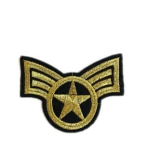 Апликация звезда с черти gold 6.5 x 6 см – с лепило