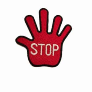 Апликация ръка STOP – 7 х 8 см – с лепило
