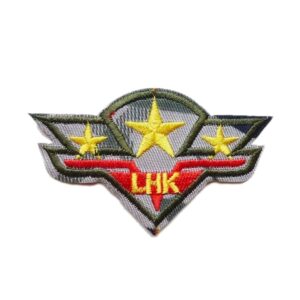 Апликация военна LHK с три звезди 7.7 х 4.5 см – с лепило