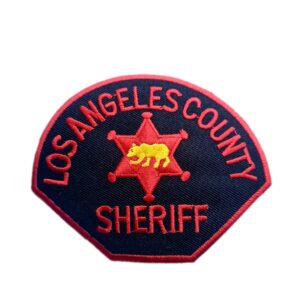 Апликация SHERIFF los angeles county червен 10 х 8см – с лепило