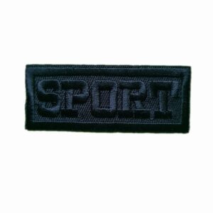 Апликация Sport черна 3х7 см, с лепило