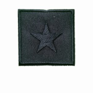 Апликация квадрат със звезда черна 5.4х5.4 см, с лепило