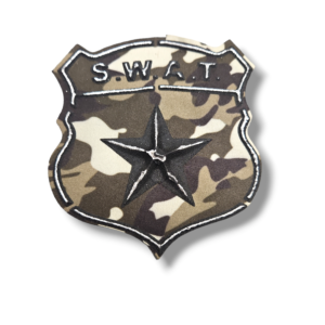 Апликация S.W.A.T. Военна камуфлаж със звезда, 10 х 9,5 см, с лепило