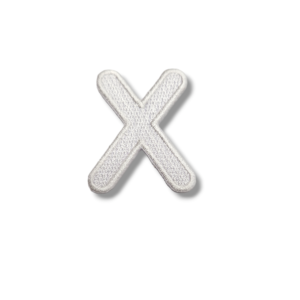 Апликация буква X бяла, 4.5 х 3.5 см, с лепило