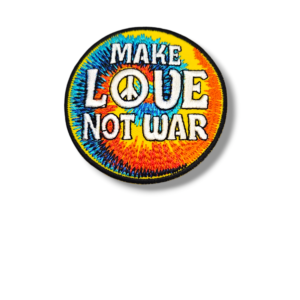 Апликация Make Love Not War, 7.5 см, с лепило
