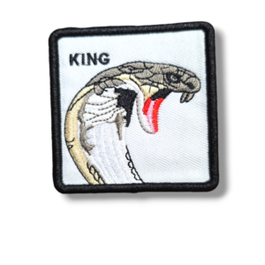 Апликация КОБРА KING  7×7 см, за прешиване