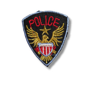 Апликация POLICE 5.5 X 6.5 см,черна+gold,с лепило