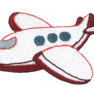 Текстилна апликация за гладене Бял самолет, Kleiber, LM-9655, 7 × 4,5 см