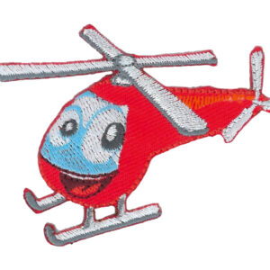 Текстилна апликация за гладене Червен хеликоптер, Kleiber, LM-9660, 6,5 × 5 см